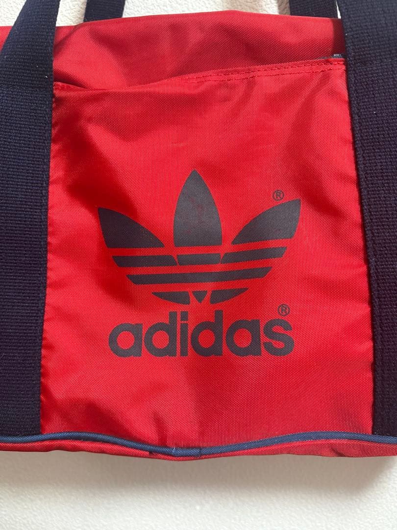 80s adidas ヴィンテージ スクールバッグ ボストンバッグ 赤紺 - メルカリ