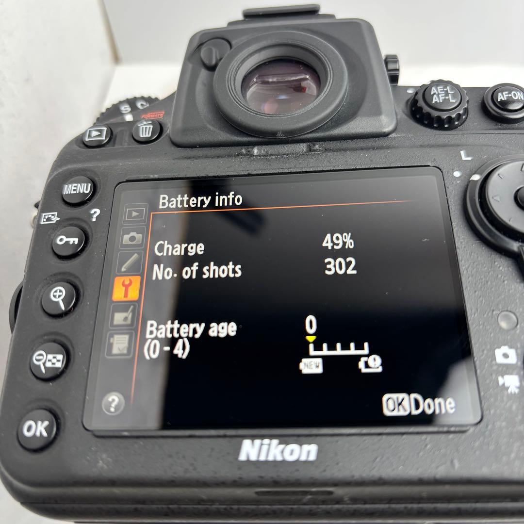 【新品同様】Nikon D800 《ショット数2233回・バッテリー劣化度0》
