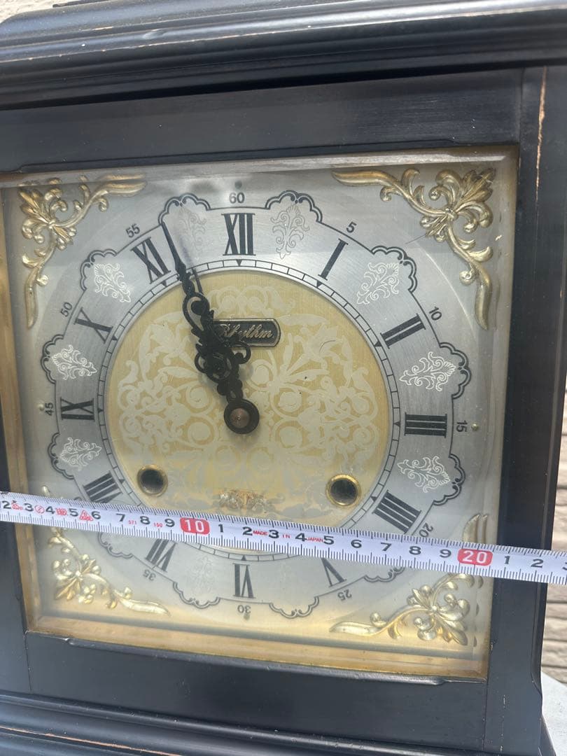 アンティーク振り子時計　RHYTHM 稼働品　ゼンマイ時計ヴィテージ動きます。