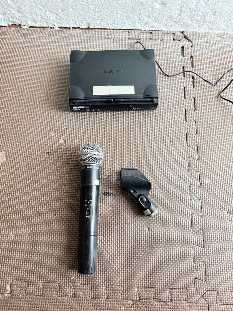 Shure ut4/ut2-Sm58 マイク、アメリカ製、動作確認済み。