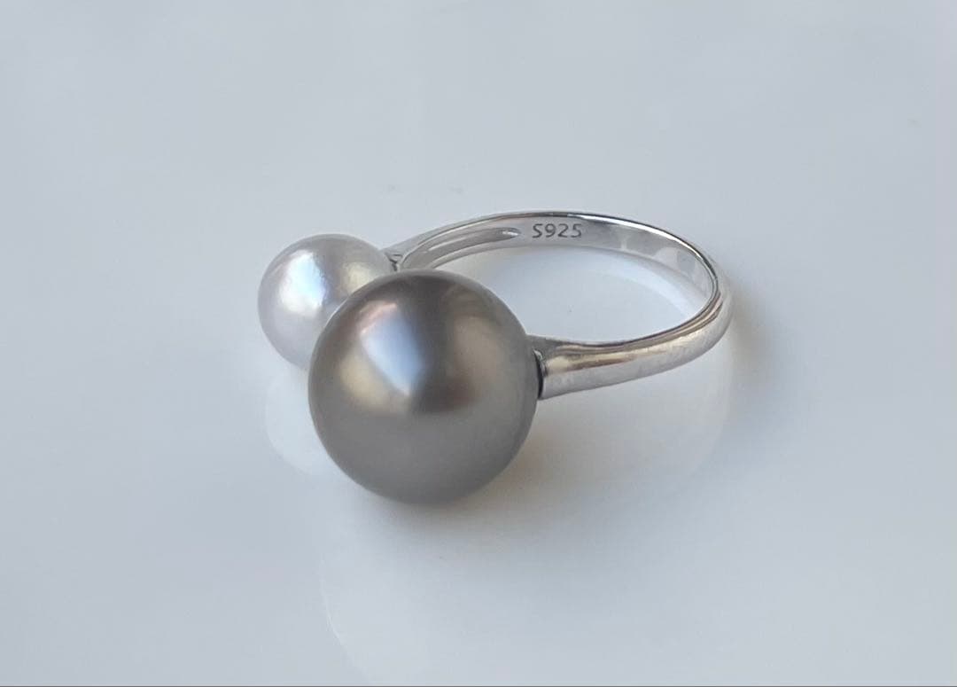 黒蝶真珠 南洋パール あこや真珠ブルー系 s925マット感 上品 ハイブランド