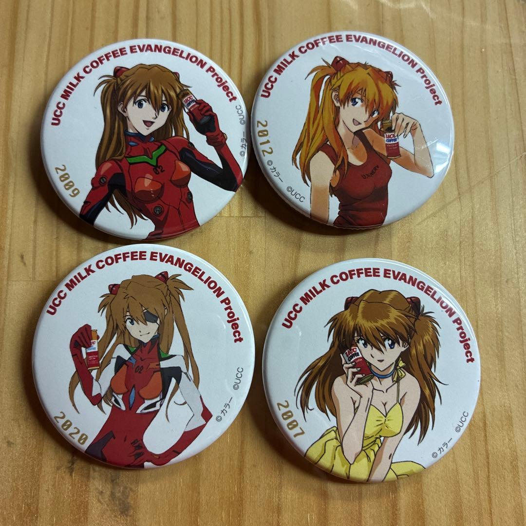 エヴァンゲリオン 大博覧会 歴代 イラスト缶バッジ UCC エヴァ アスカ