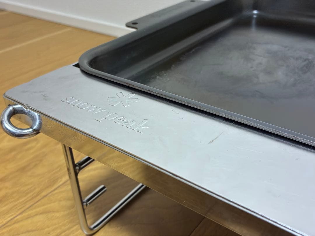 スノーピーク　焚火台L用オプション　グリルブリッジL、グリルプレート黒皮鉄板