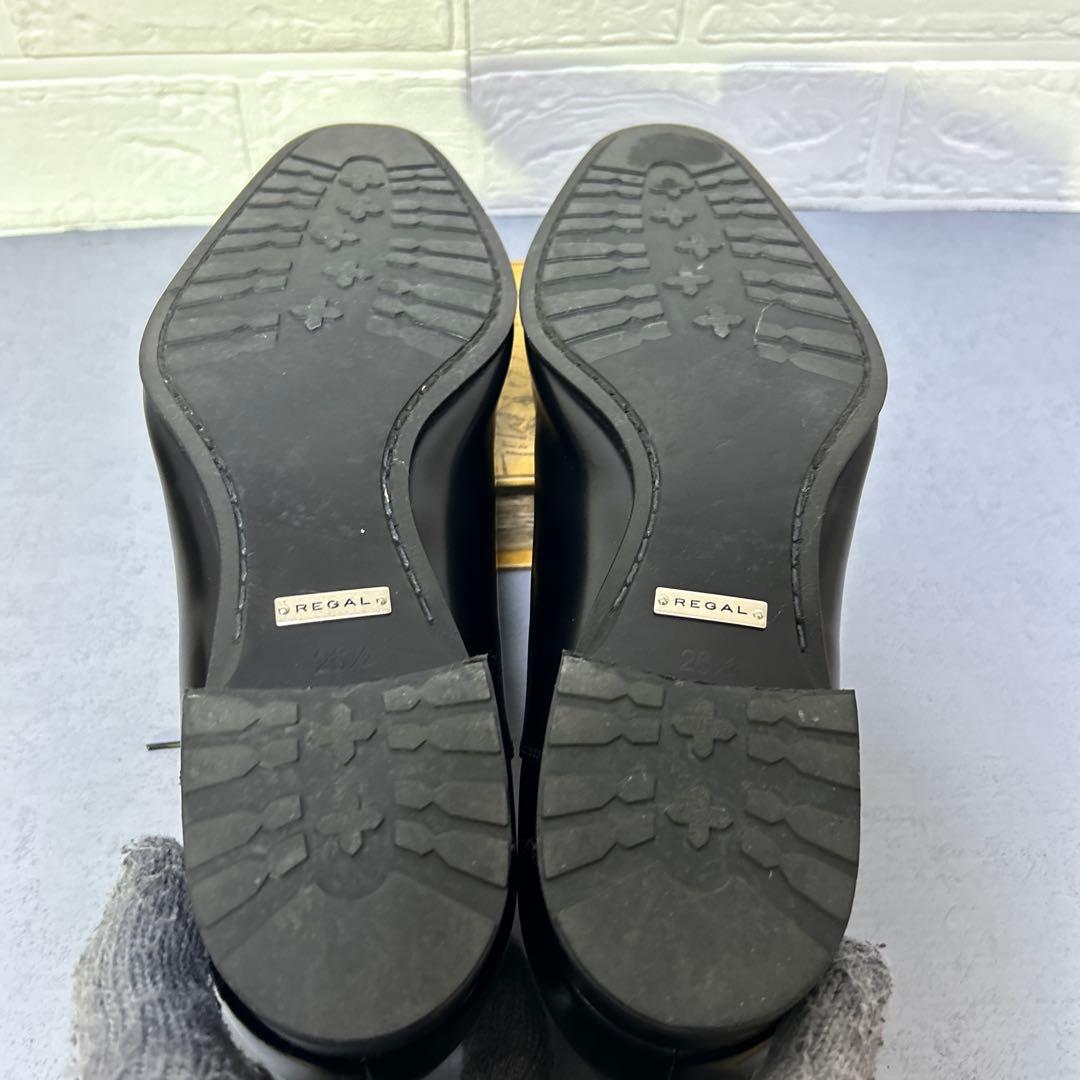 【超美品】リーガル　011R ストレートチップ　本革　レザー　黒