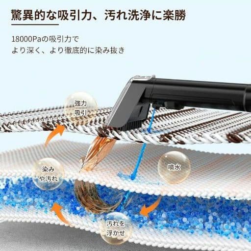 Yadea R3 カーペットクリーナー 布洗浄機 カーペット洗浄機 生活家電