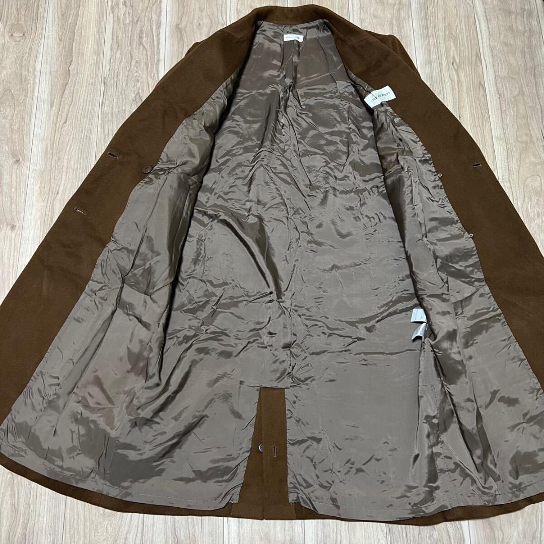 カシミア90% 高級 enricodomari コート 美品 R-6987