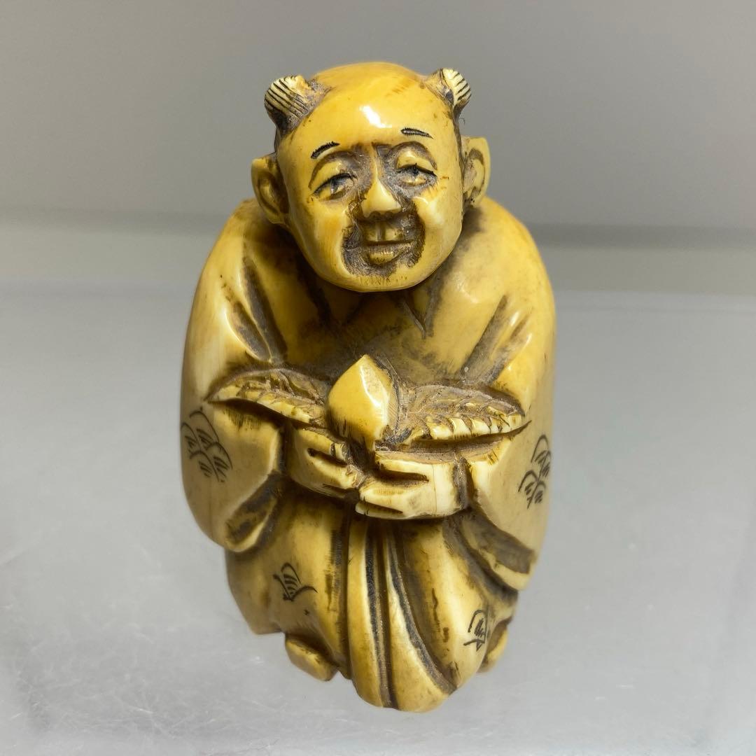 極上人物根付 タサオ 29g 東里7-1002☆2F