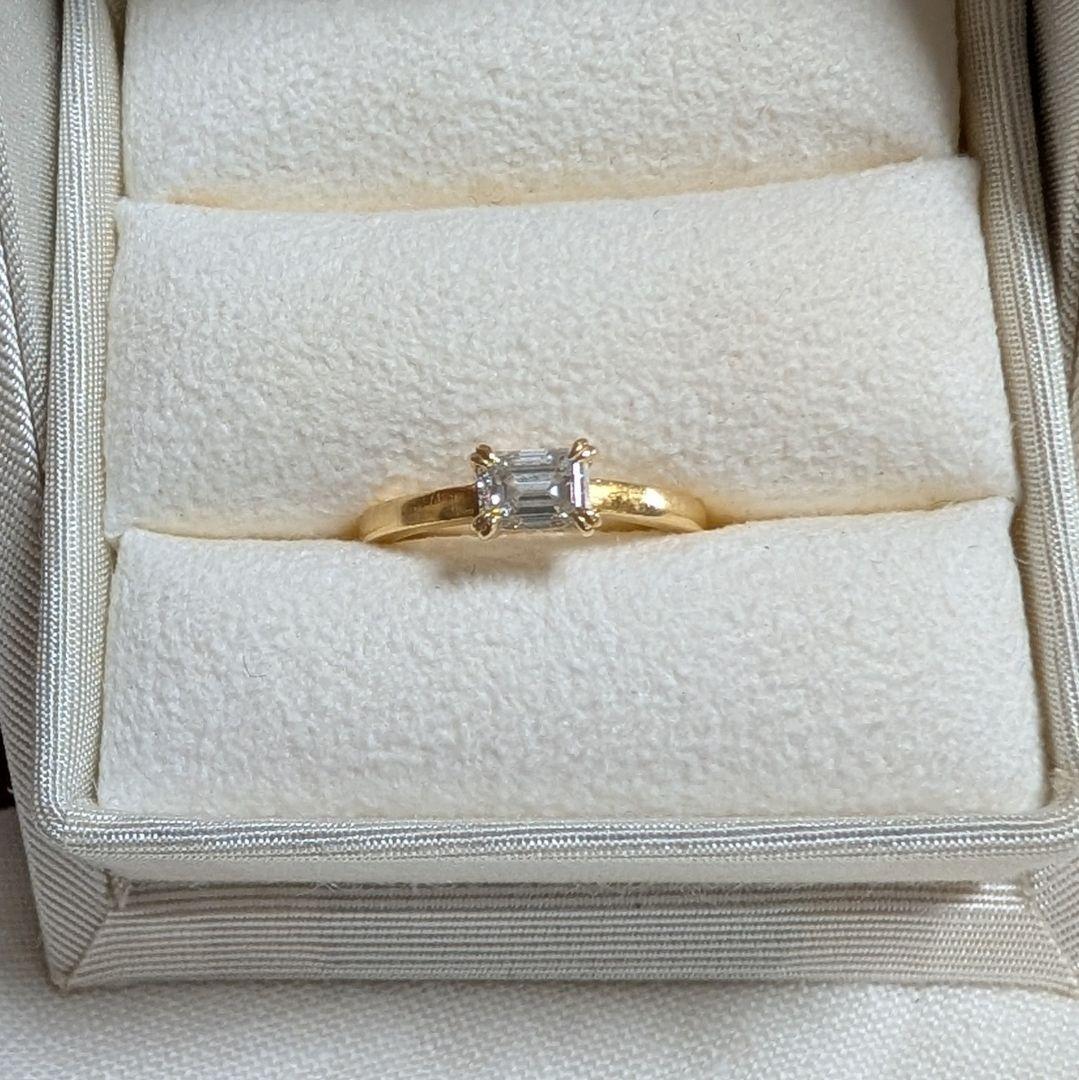 【ORECCHIO】 鑑定書付 0.568ct 天然ダイヤモンドリング 18K