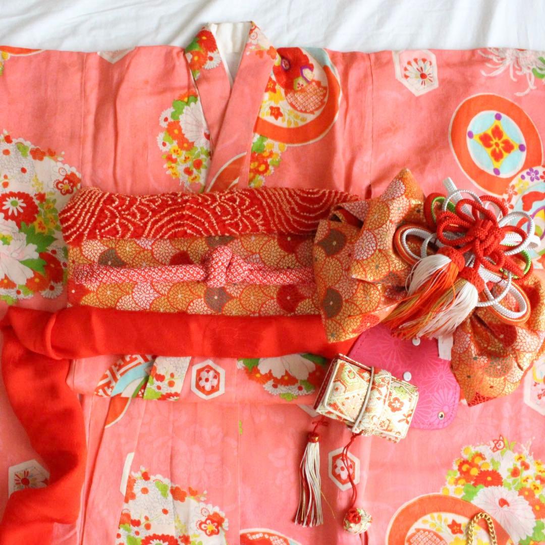 【◎ Hinata ◎】七五三 3歳 着物 つくり帯 セット