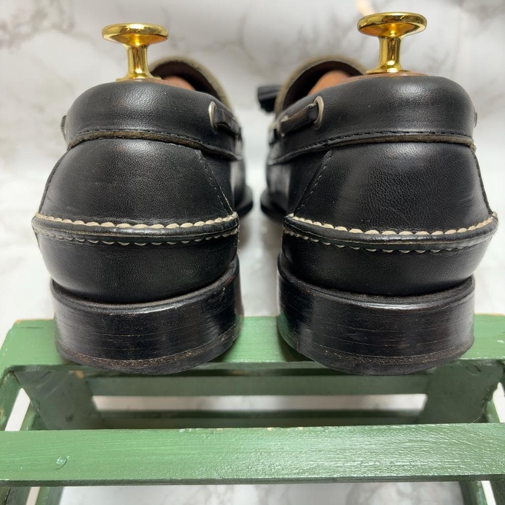 美品 USA製 RANCOURT&Co. タッセルモカシン ブラック 27-28