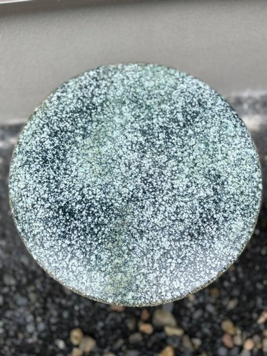 宝福寿吉様専用 信楽焼 青窯肌 ガーデンテーブルセット 直径46cm