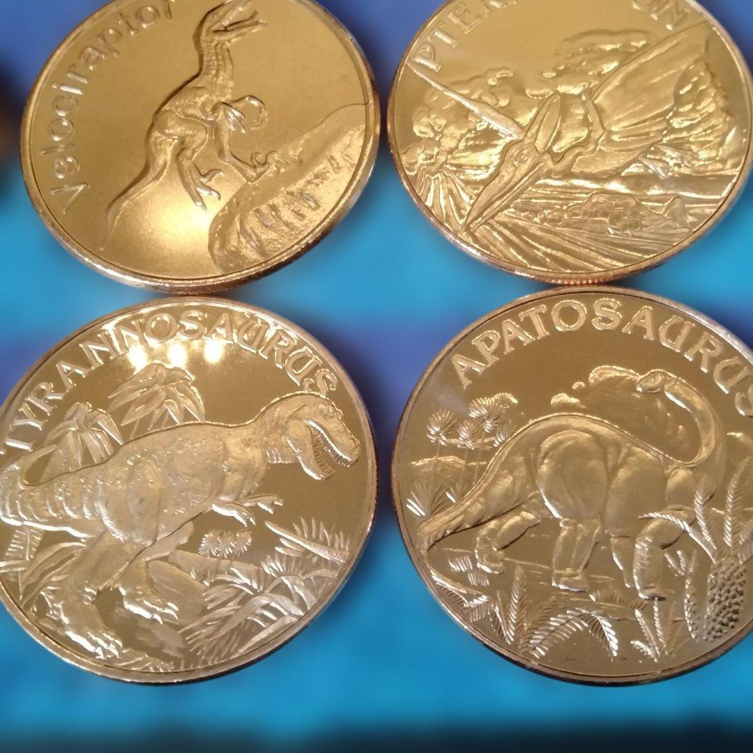 レア品 恐竜 銅貨 ラウンド 1オンス 純銅コイン