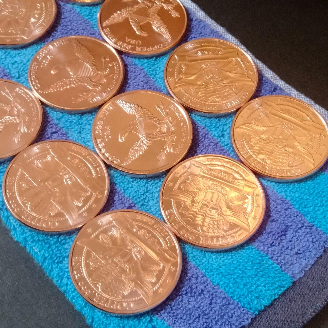 レア品 恐竜 銅貨 ラウンド 1オンス 純銅コイン