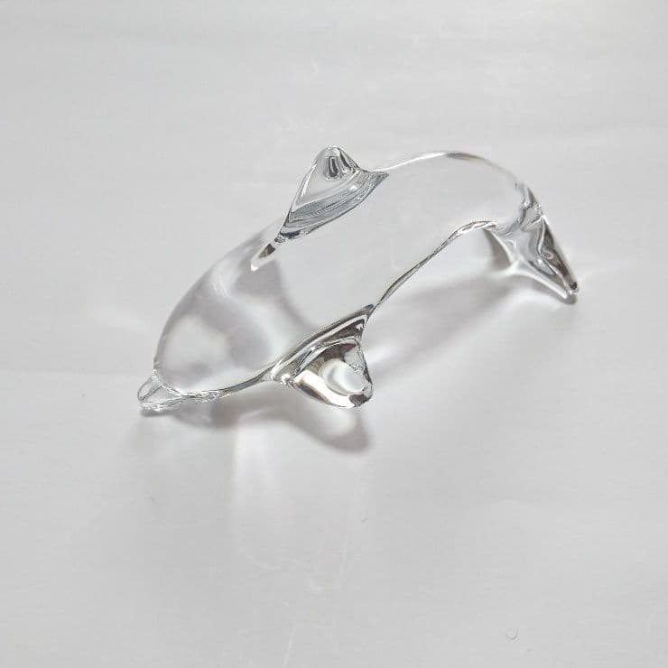 DAUM France ドーム クリスタルガラスドルフィンイルカ 置物