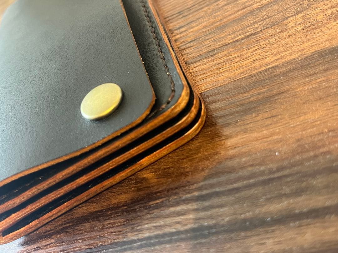 茶芯　トラッカーウォレット　栃木レザー　003