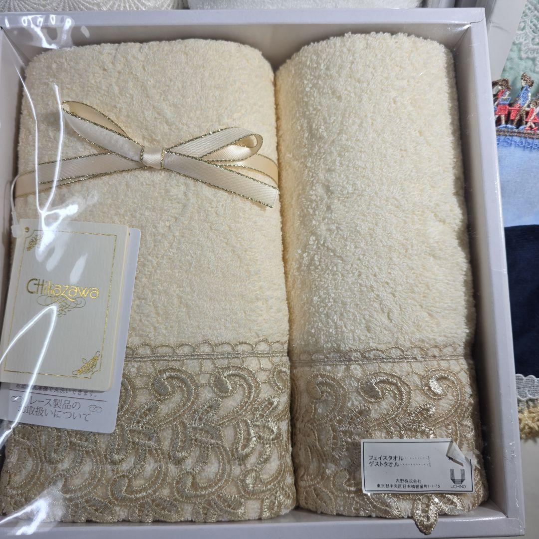 近沢レース店 タオルセット2箱 タオルハンカチ5枚