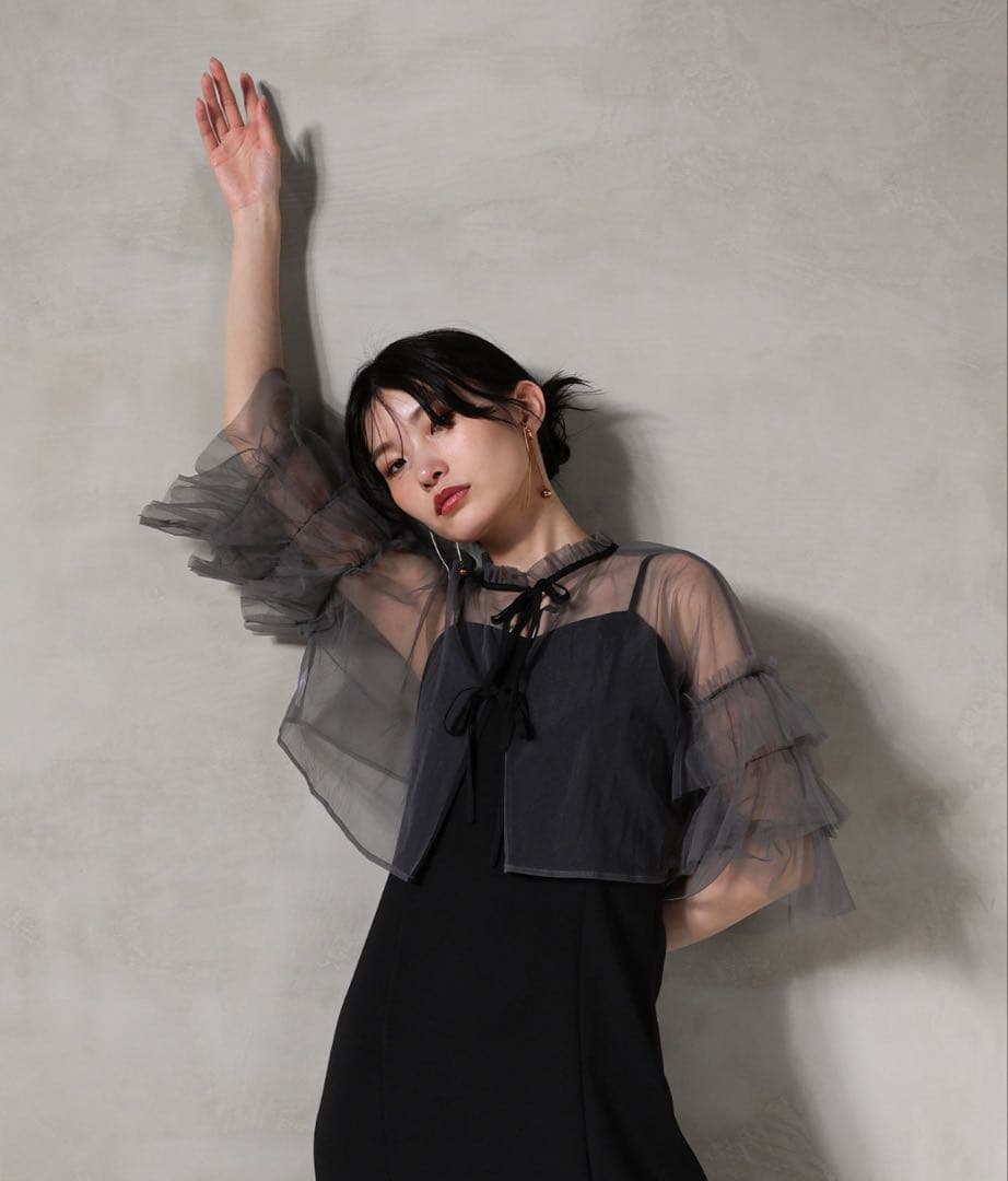 オケージョン パーティードレス Kana チュールティアードボレロ3way