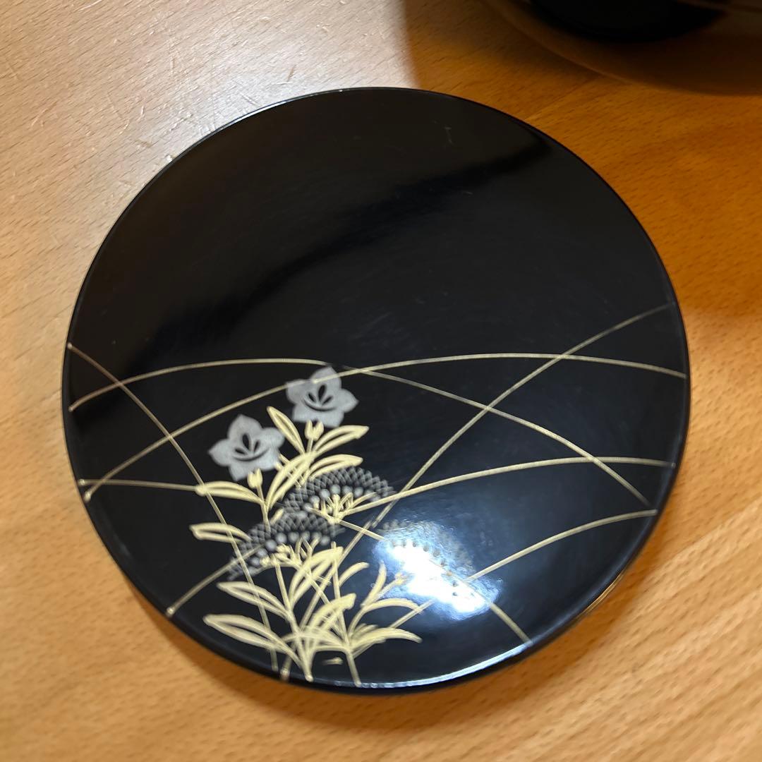 本漆器 昭和15年頃　菓子器 セット 5小皿 1器　交渉ok!