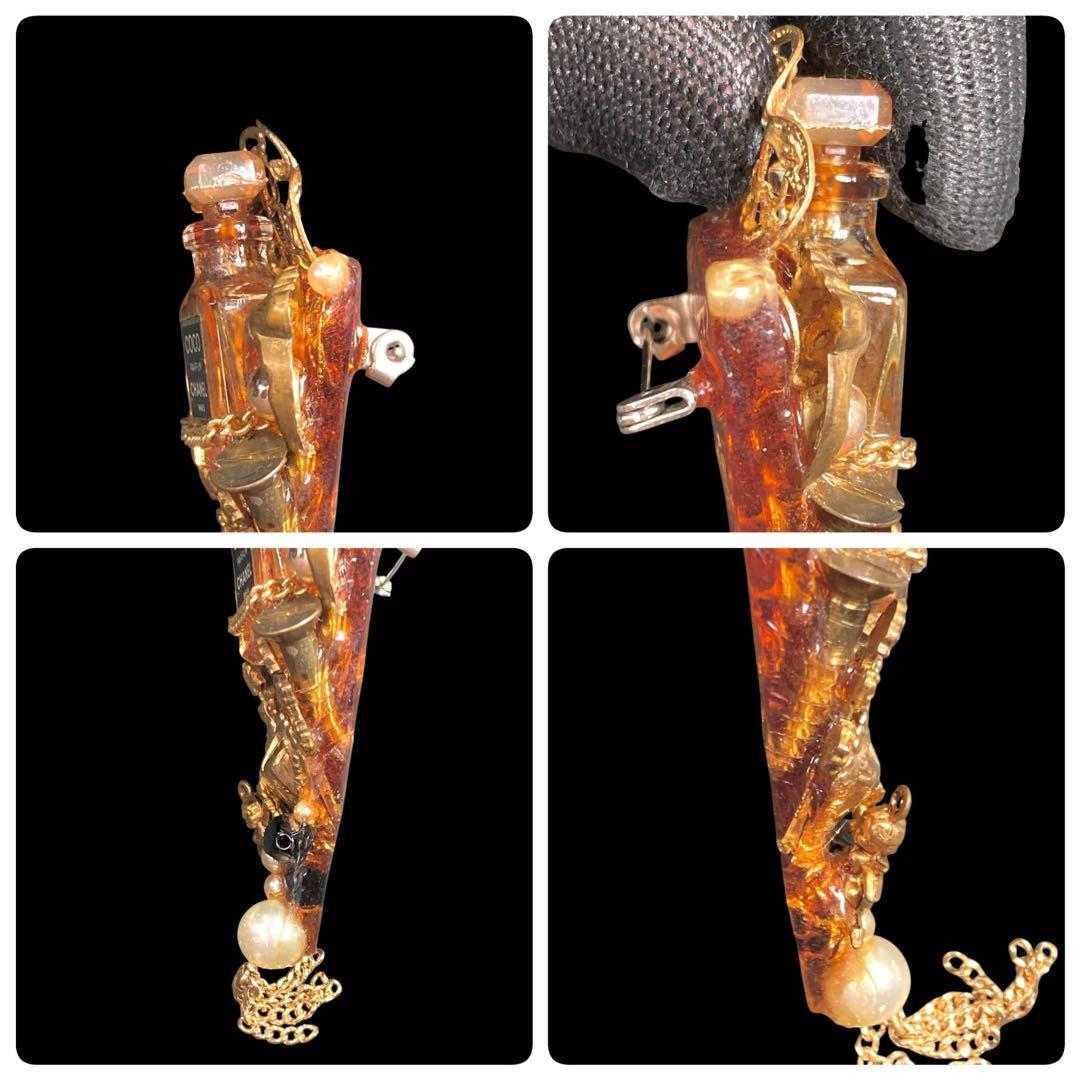 希少 CHANEL ヴィンテージ ブローチ パルファム パール エンジェル