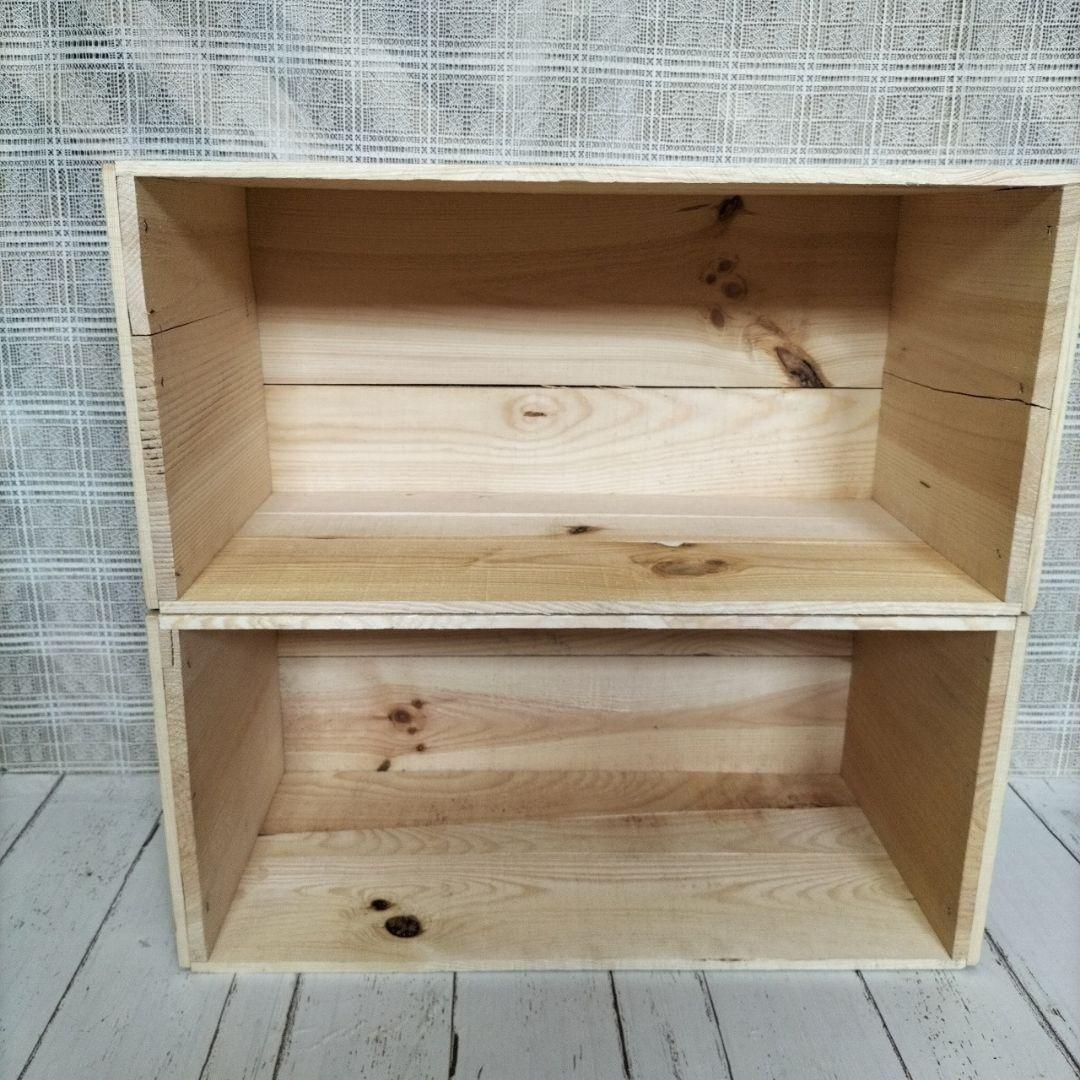 《持ち手有りんご箱》4箱セット★本棚 ボックス 棚 北欧 収納 インテリア 木箱