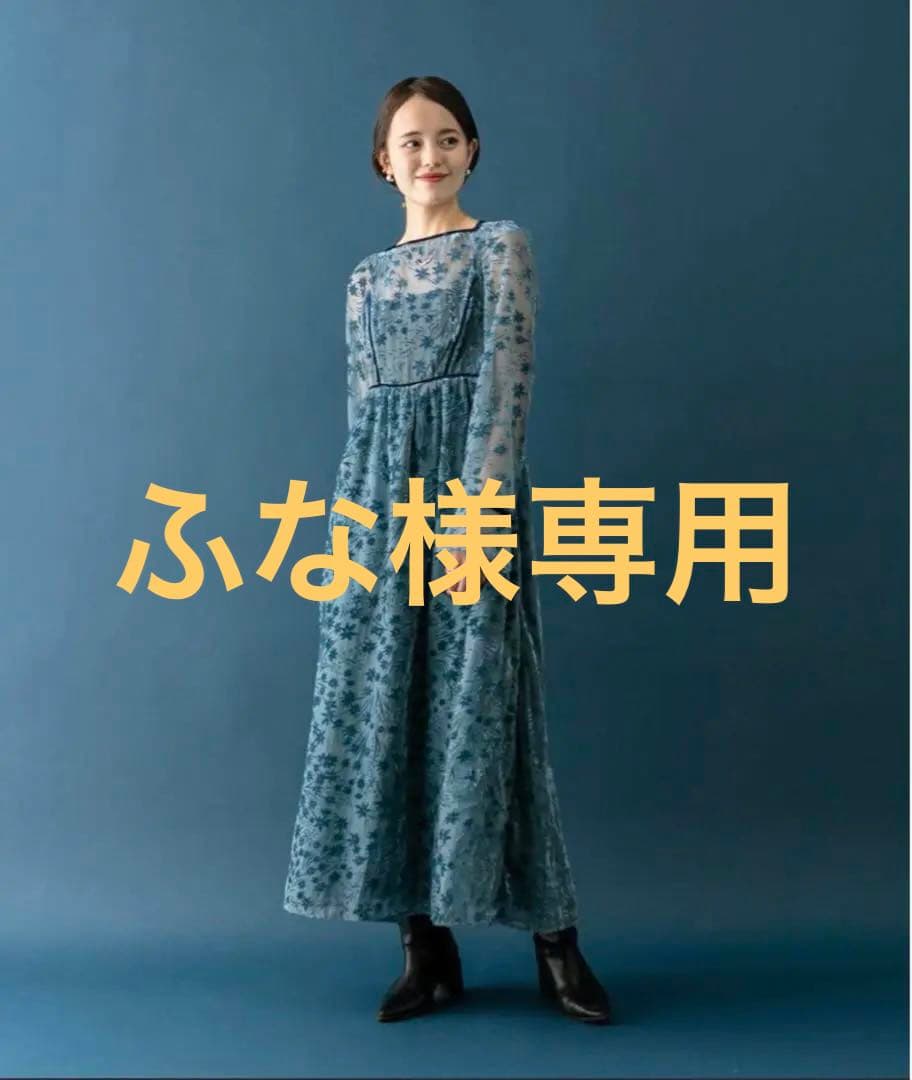 森川企画】mystic オケージョンドレス 花柄ベロアワンピース