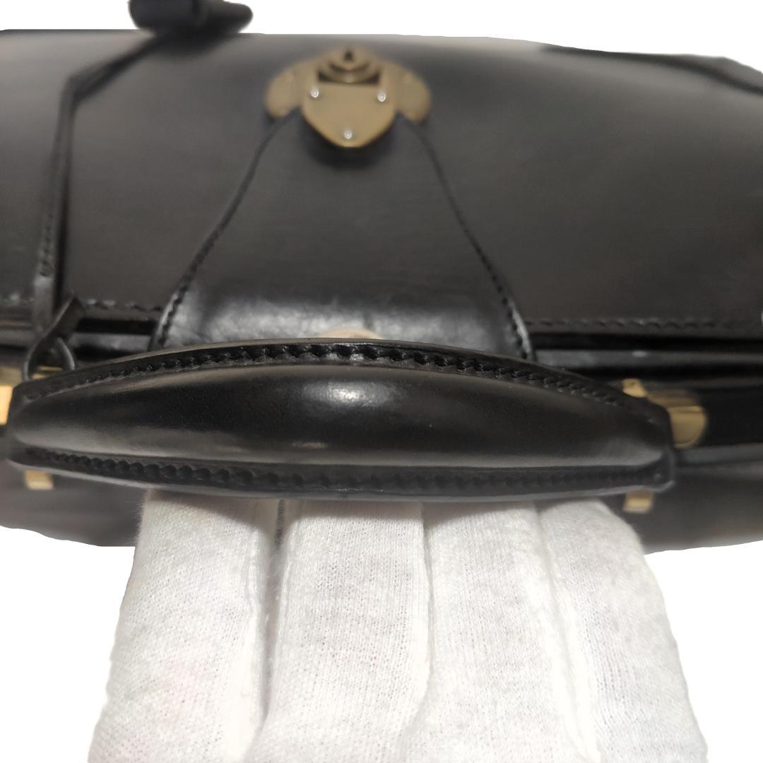 万双 ダレス バック 二つマチ カギ ブライドルレザー ビジネス ブリーフ 本革