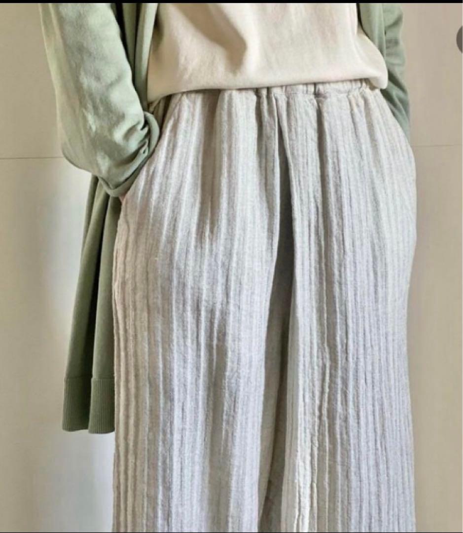 値下げ【美品】plantation メランジWAVE パンツ ✨極美品✨】Plantation◎メランジWAVEパンツ ライトグレー 値下げ【美