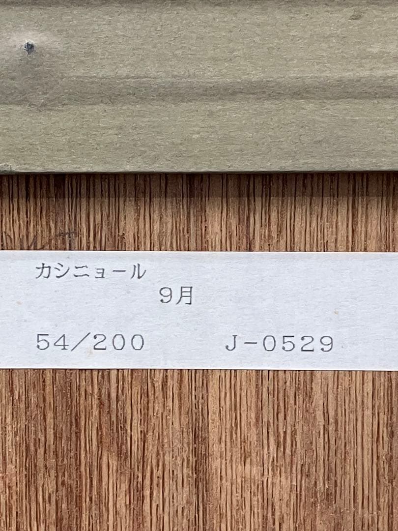 ロビー様カシニョール リトグラフ 九月 大型 貴婦人 1993年 54/200
