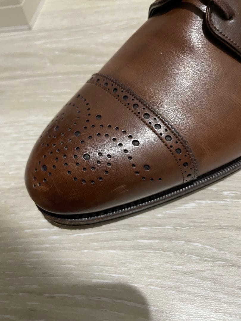 【サイズUK6】カルミナ　セミグローブ　ブラウン　ドレスシューズ　carmina