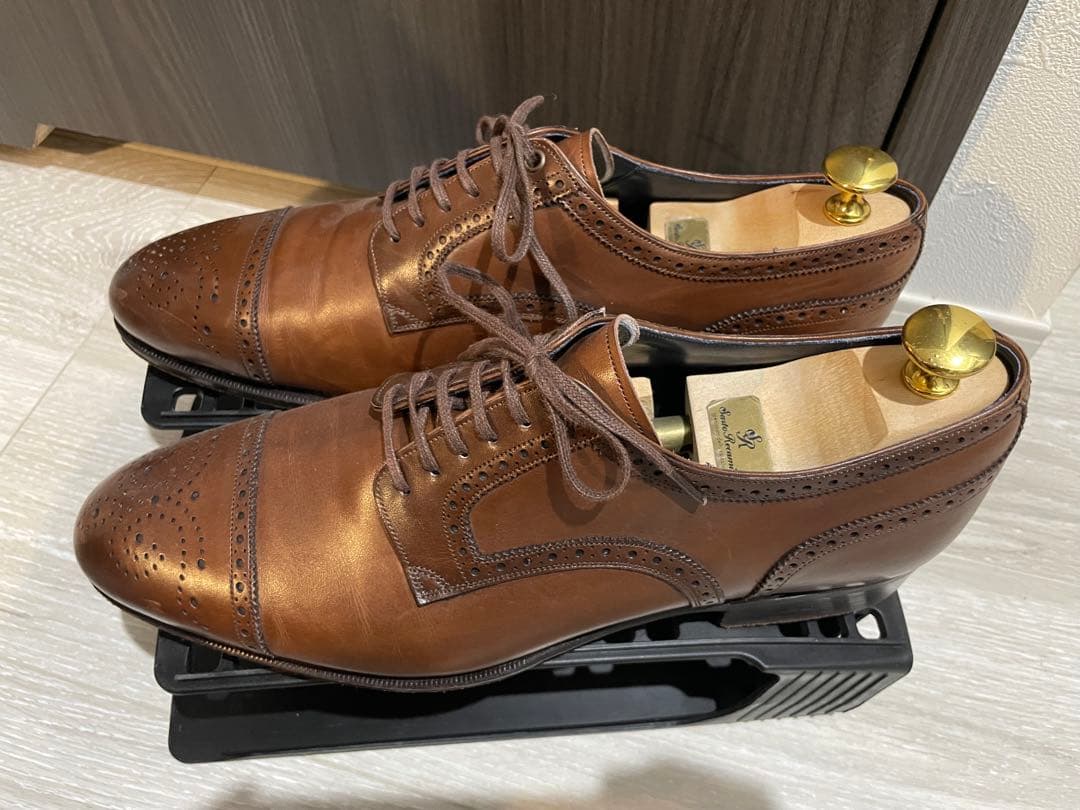 【サイズUK6】カルミナ　セミグローブ　ブラウン　ドレスシューズ　carmina