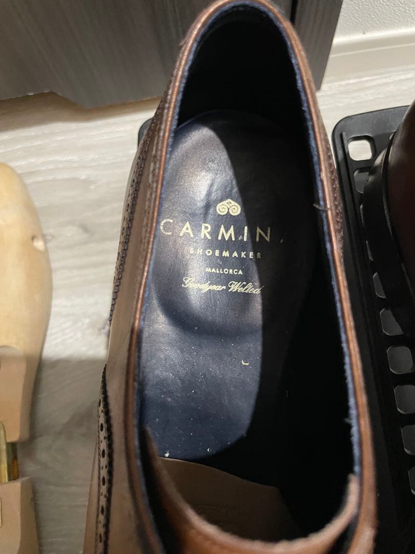 【サイズUK6】カルミナ　セミグローブ　ブラウン　ドレスシューズ　carmina