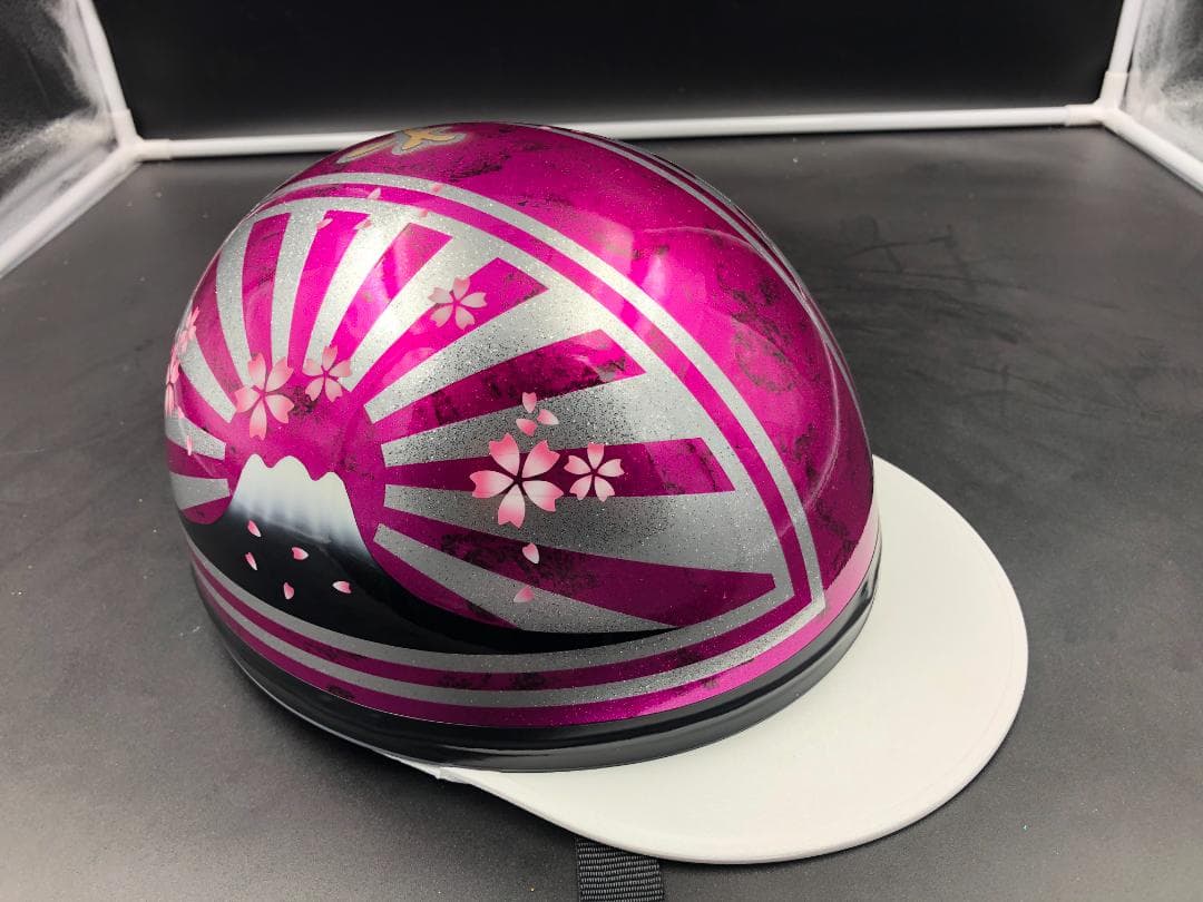 コルク半　カスタム　富士日章　三つボタン　ピンクラップ　ラメ　桜　高級クリヤ