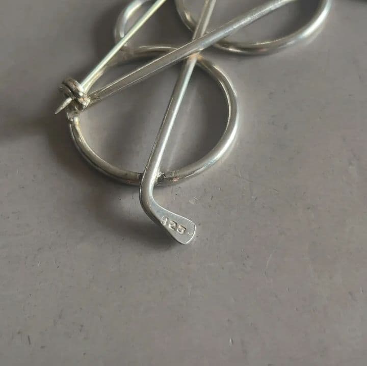 silver925 丸めがね vintage ブローチ