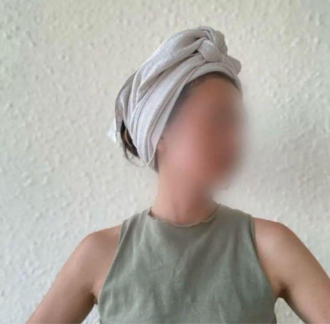 リネンメッシュ　アレンジロングリボン　ターバン　ヘアターバン　アレンジ無限