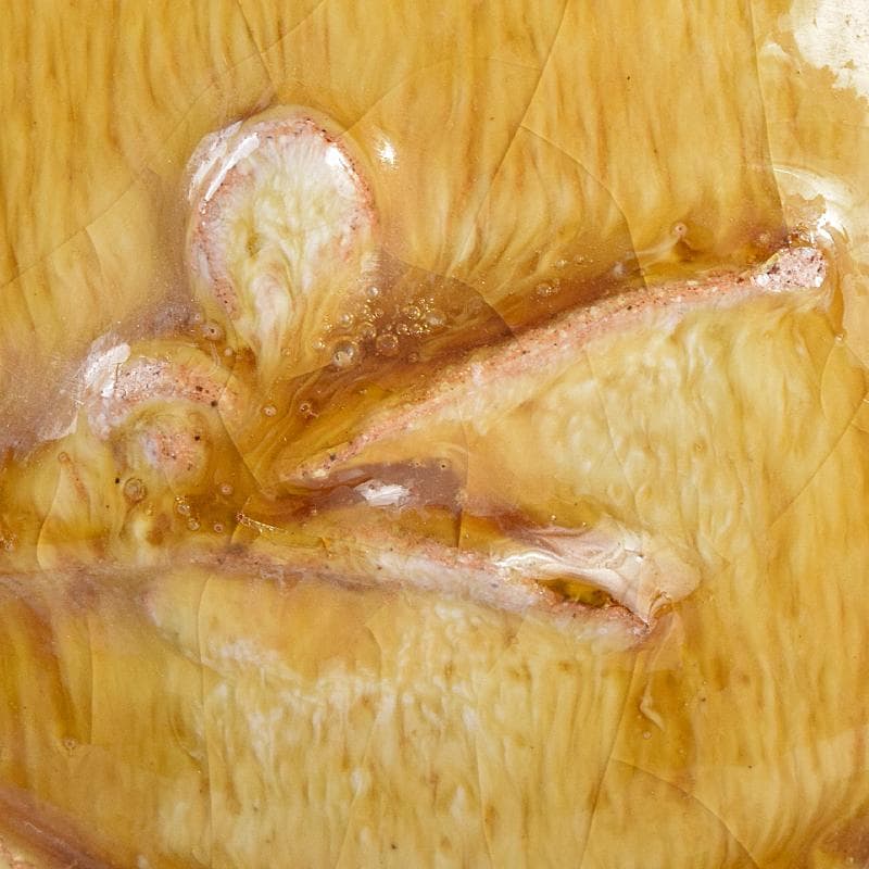 中国 黄釉 貼龍鳳凰文 六耳瓶 C R7669B