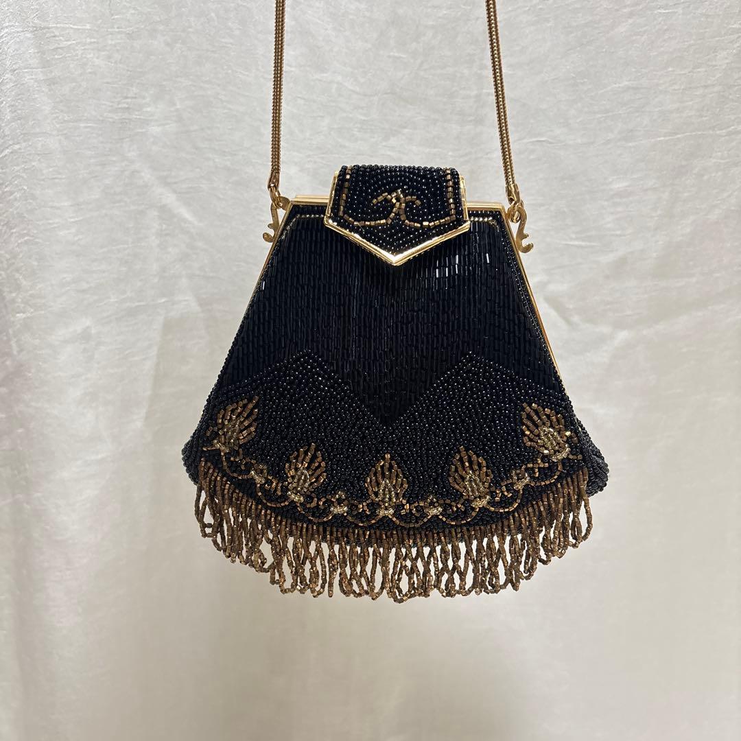 新品未使用 LUMYはしもと 皇室御用達 ビーズ パーティーバッグ ポシェット