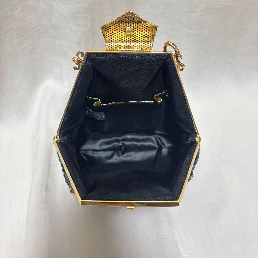 新品未使用 LUMYはしもと 皇室御用達 ビーズ パーティーバッグ ポシェット