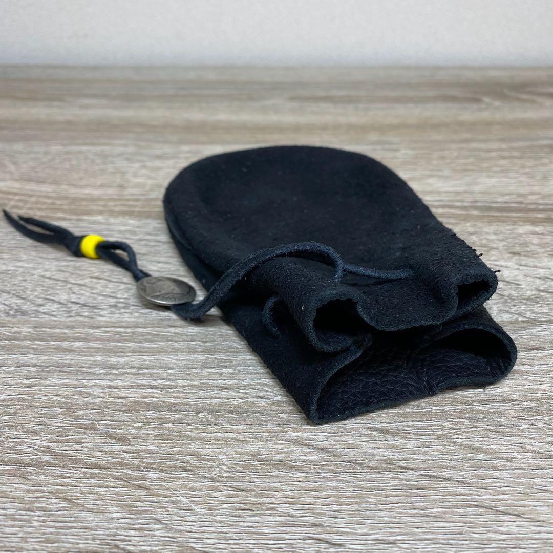 goro's ゴローズ　巾着ポーチ 小物入れ　レザー　　ブラック