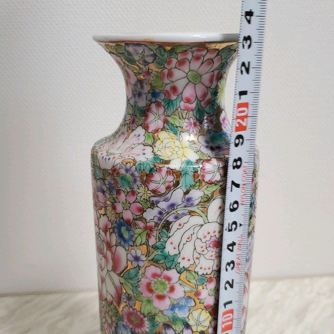 中国 乾隆年製款 粉彩 花鳥文瓶 花入 C 6925 - メルカリ 万