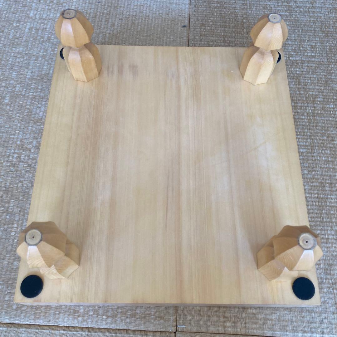 木製囲碁盤・碁石セット（黒白石付き）