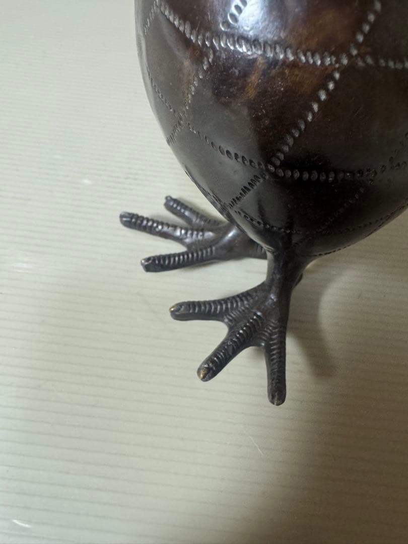 2138 中国古玩・古銅・乾隆年製銘・鶉・香炉・置物 時代物 - メルカリ