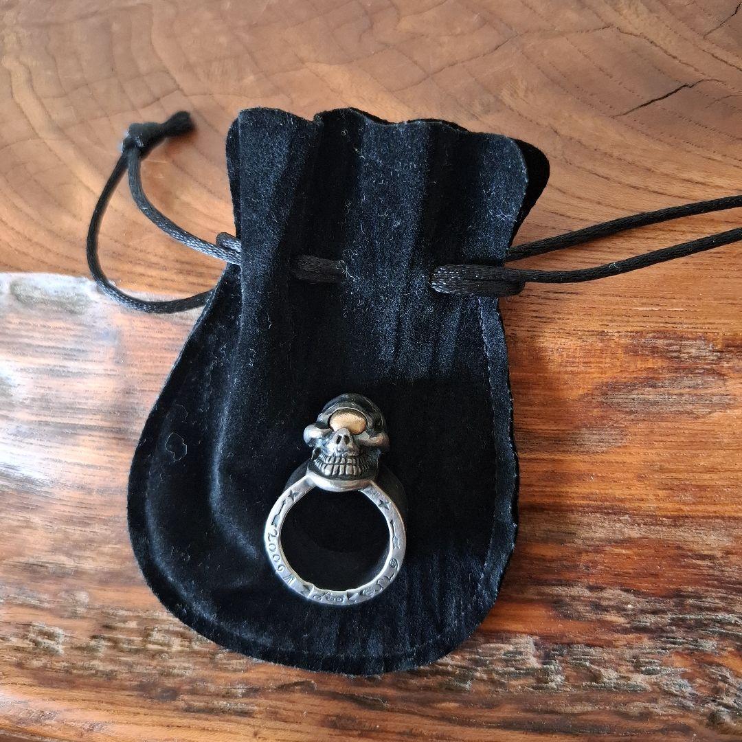 ベ*タ様 ストップライトスカルリング18金目21号　的を絞って生きろ！