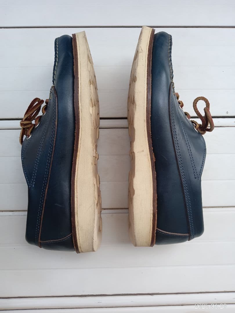 アメリカ製オークストリートブーツメーカーズ本革ネイビー8.5D26.5cm 中古
