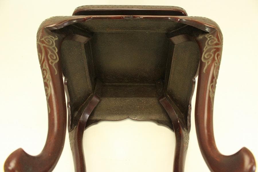 具利 彫刻 高炉台 高卓 時代物(A983)