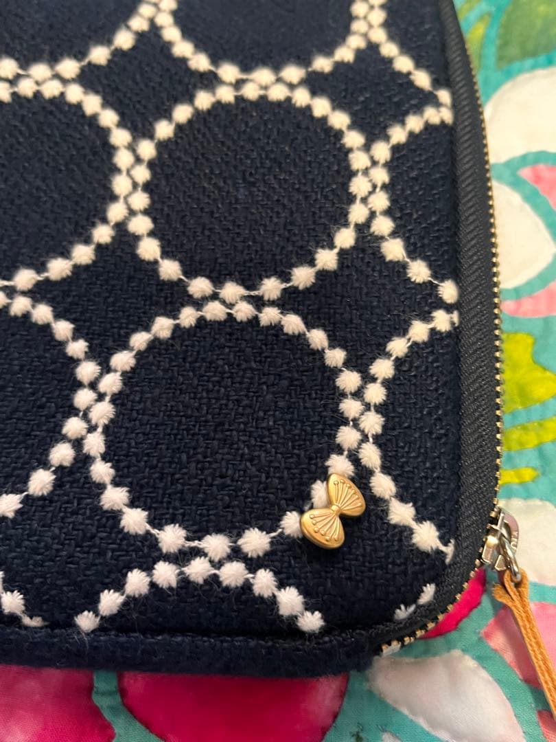 美品♡おおきいひきだしポーチミナペルホネン/tambourine （navy）