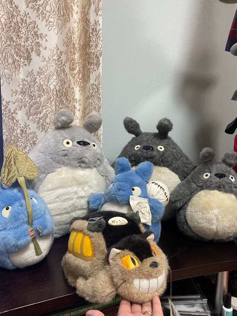 となりのトトロ　レトロ　ぬいぐるみ　大トトロ3 中トトロ2 ネコバス1