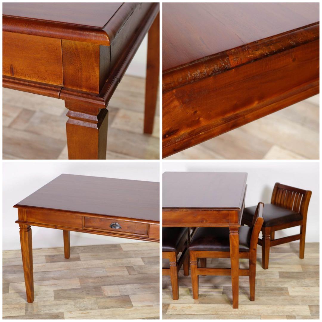 K 新品 アジアン ダイニングテーブル L カフェ アンティーク カントリー