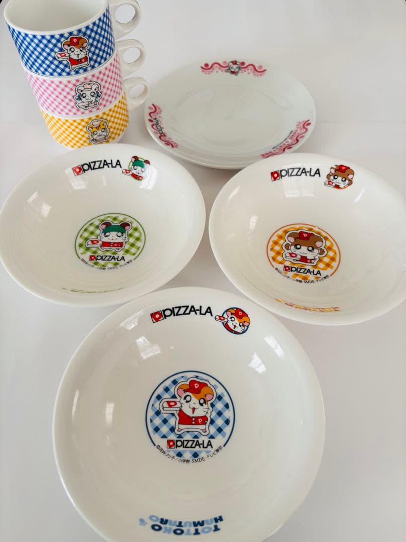 7点セット】PIZZA-LA とっとこハム太郎 お皿 マグカップ 食器 - メルカリ