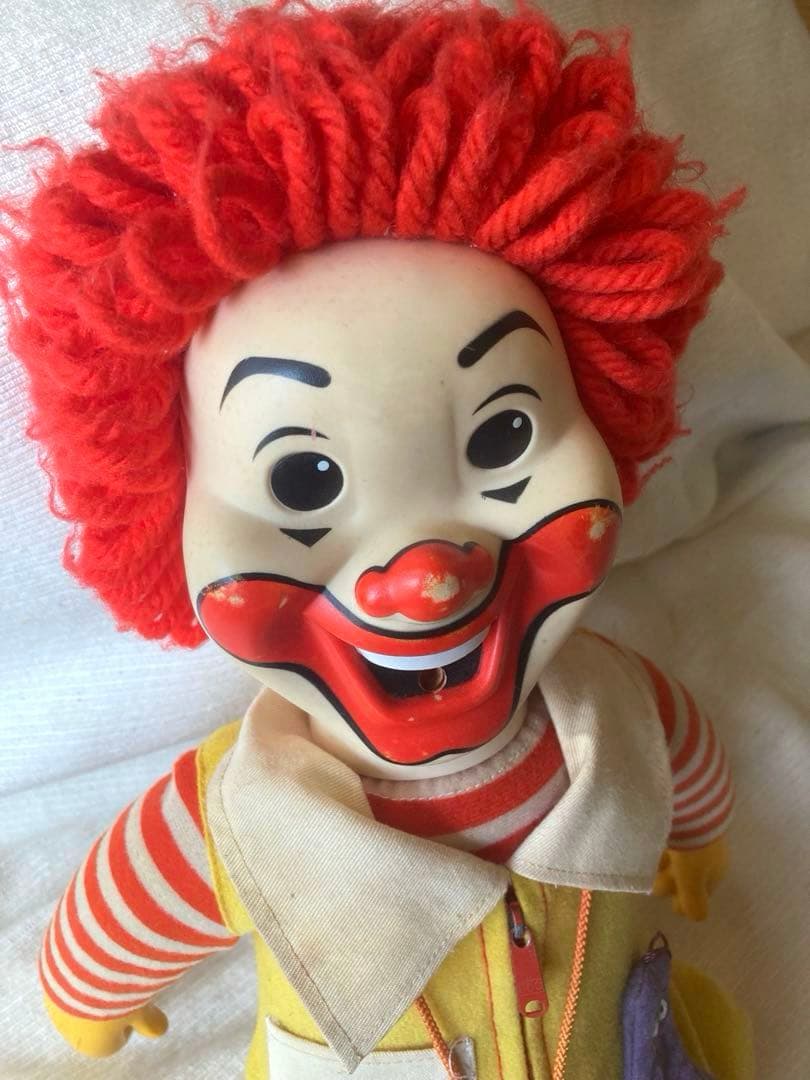希少！マクドナルド ロナルド人形 ぬいぐるみ 笛吹き 1978年製 やや訳