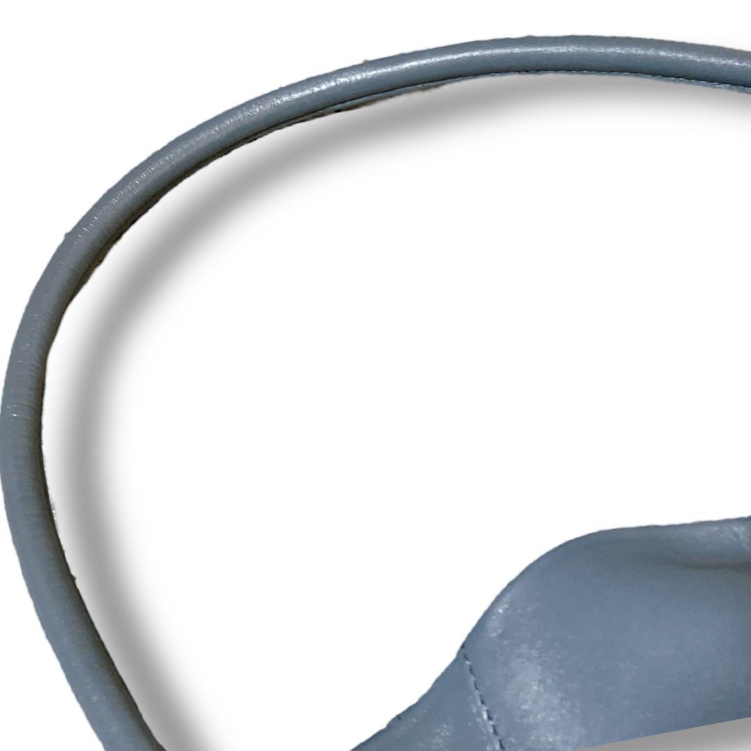 イアパピヨネ 未使用級 アニマルモチーフ バケツ ワンショルダーバッグ ブルー